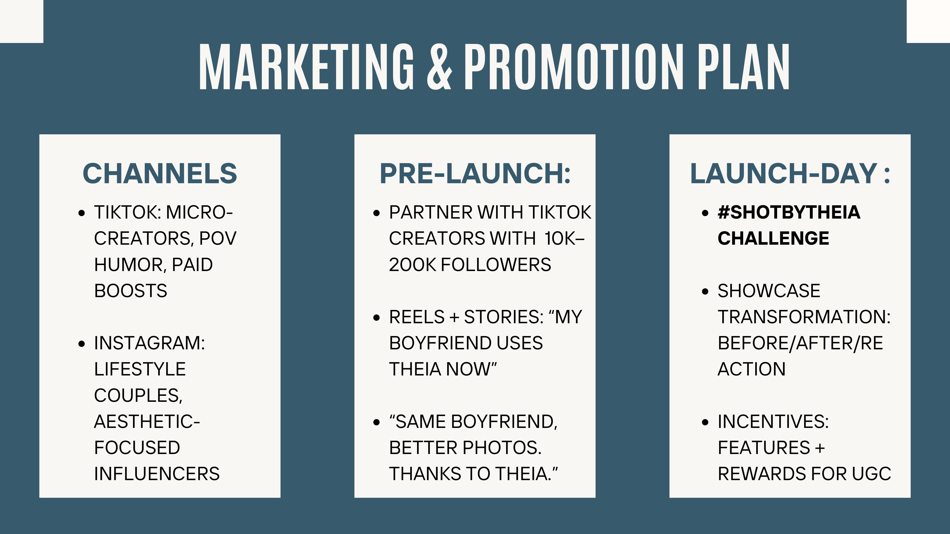 Marketing and promotion plan